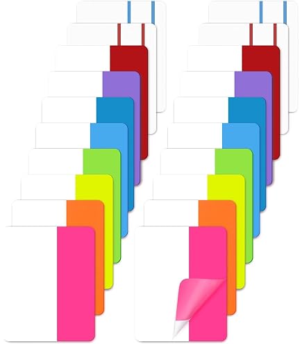 Mr. Pen – Lot De 360 Onglets Adhésifs Colorés – 2 Tailles (2,5cm & 4,8cm) – Pour Livres, Classeurs