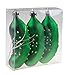 Pickle Christmas Ornament Set by Clever Creations | Metallic Pickles in Green | 3 Pack | Festive Holiday Décor | Lightweight Shatter Resistant | Hangers Included | 1.5