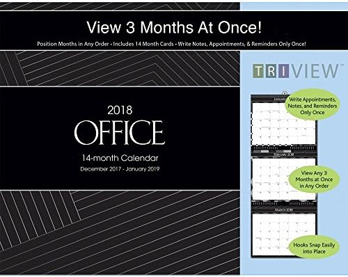 2018 Tri View Office Wall Calendar