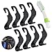 SENHAI 8 Pack Car Vehicle Seat Headrest Hook Hanger, Strong Durable Organizer Storage Holder for Grocery Bag Purse Handbag Water Bottle, with Car Air Conditioner Brush - Black