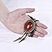 MASOP 3D Red Art Deco Stone Gentlemen Vintage Gold Tone Filigree Bolo Tie