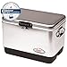 Coleman Steel-Belted Portable Cooler, 54 Quart, Stainless Steel
