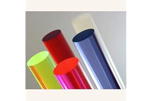 ZEEKIO Acrylic Lucite Rod Dowel - 1/2" (12.7mm) x 24"(610mm) (White) - Lot of Two Rods