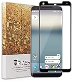 Google Pixel 2 XL Screen Protector, Acessorz Ultra Clear [Full Cover][Bubble Free] Tempered Glass Screen Protector Film for Google Pixel 2 XL (2017) - Lifetime Replacement Warranty (Black)