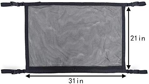 Car Ceiling Storage Net Pocket Vuffuw Universal Adjustable Elastic