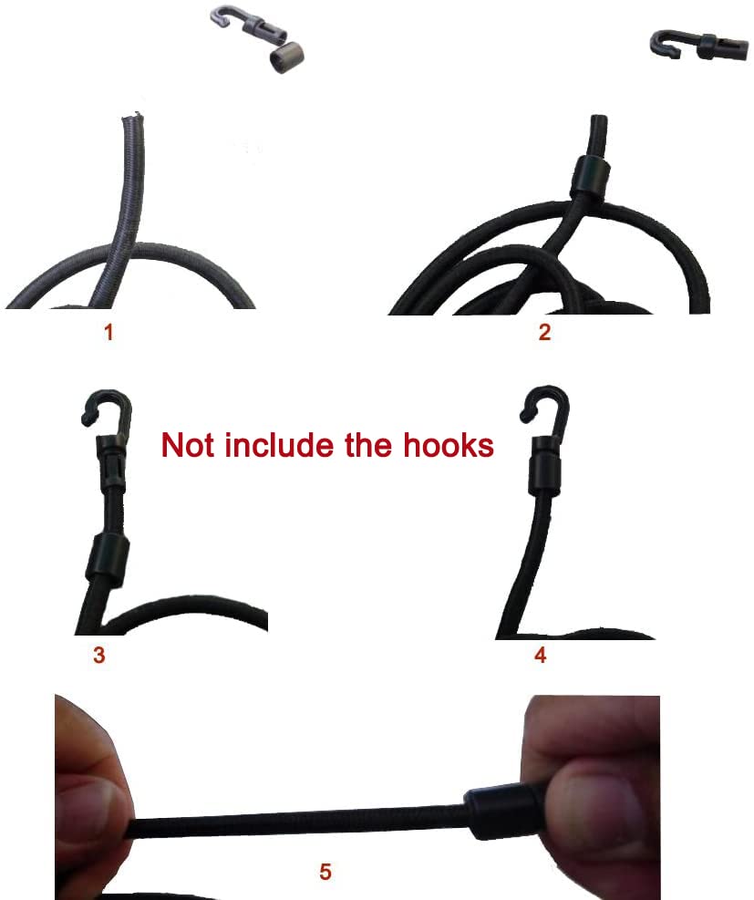 1/8" x 25' Bungee Shock Cord Elastic Nylon Cords Kayak Stretch String