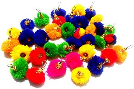 Indian Accent Assorted colours Pom poms for Art & Craft and jwellery making (pack of 100)