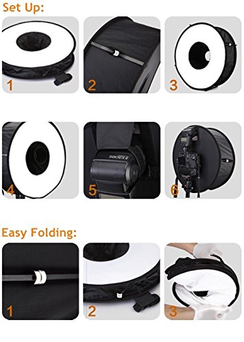 Botrong Softbox Flash Light 45cm Foldable Speedlight for Canon Nikon Camera Accessories
