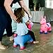 Kiddie Play Horse Hopper Unicorn Inflatable Ride On Bouncy Animal Hoppity Hop Toy for Kids (Pump Included)