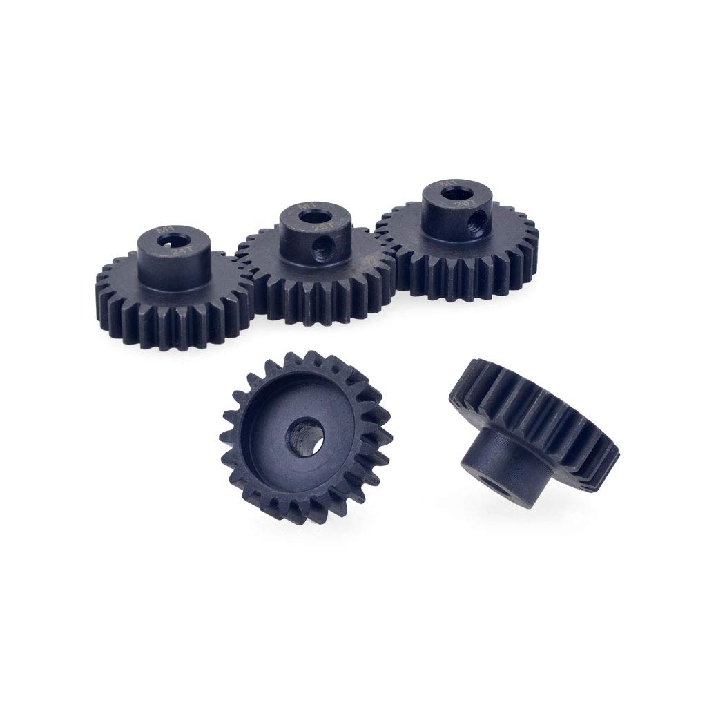 Fasizi 5PCS M1 5mm 22T 23T 24T 25T 26T Pinion Engine Gear for 1/8 Rc Car Brushed Brushless Motor