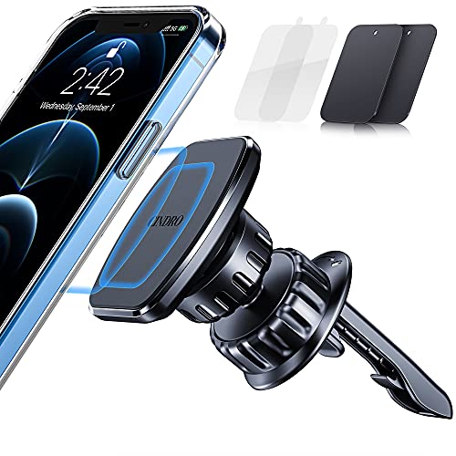 CINDRO Magnetic Cell Phone Holder for Car Updated Clip Car Phone Holder Mount 6 Strong Magnets Vent Phone Mount for Car Case Friendly Car Mount for iPhone Compatible with All Phone