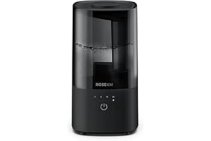 ROSEKM Humidifiers for Bedroom (1.1L), Small Cool Mist Humidifier for Home Plant and Baby Nursery, Quiet Ultrasonic Humidifie