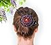 Bun Cover Hair Holder, Hand Crafted Hair Clip. this Attractive Hair Accessory can be Used as a Bun Maker or a Hair Grip. Hair Styling for Women for Thick and Thin Hair. 2 Pcs Uniquely Hand Painted.