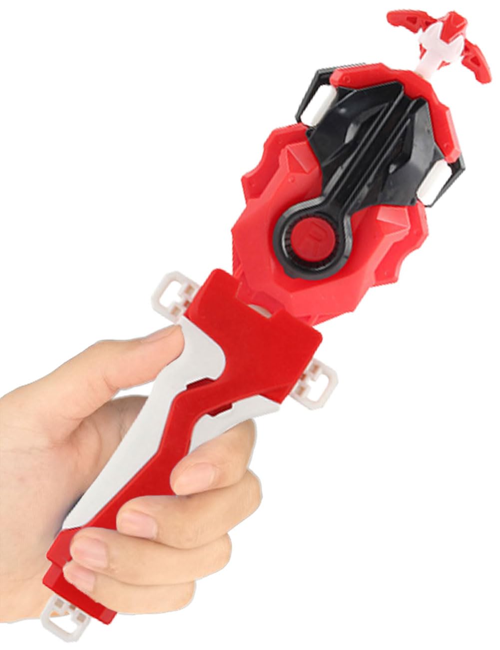 Photo 1 of Bey Battling Blade Burst Launcher and Grip, B-184 Left Right Spin String Launcher Grip DB Layer System Compatible with All Bey Burst Series - Red