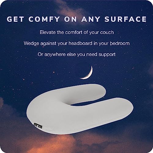 Moon Pod Crescent Backrest for Bean Bag Chair, Gray The ZeroGravity