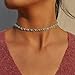 Artilady layer opal choker necklace for women ¡­ (SILVER TURQUOISE)
