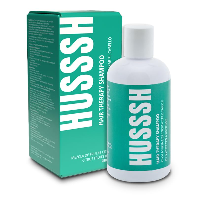 HUSSSH Hair Growth Shampoo for Thinning Hair | Anti Hair Loss & Regrowth | Rosemary & Argan Oil Thickening Formula | Sulphate Free, Colour Safe | Men & Women