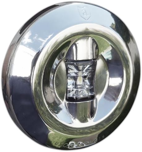 Led Round Stern Transom Light for Boats 3 Nm . Stainless Steel - Attwood 6556-7 by attwood