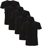 Charles Wilson 5 Pack Plain Crew Neck T-Shirt: Amazon.co.uk: Clothing