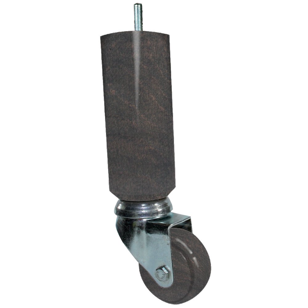 Margot Mobility Brake praticonfort without Base, Set of 4 Wood, Dark Oak, 5.5 x 5.5 x 18.7 cm