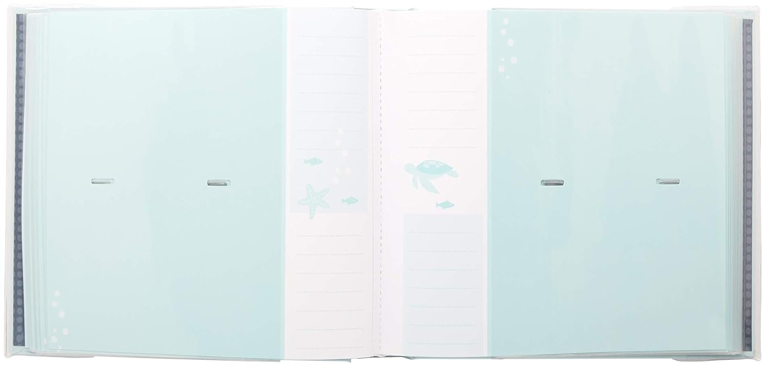 Carter's Blue Nautical Slim Bound Photo Album for Baby Boys, Holds 160 Photos, 40 Pages : Baby
