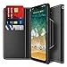 Google Pixel 3 XL Case, Maxboost [Folio Style] Wallet Case for Google Pixel 3 XL [Stand Feature] (Black) Protective PU Leather Flip Cover with Card Slot + Side Pocket Magnetic (MB000328)