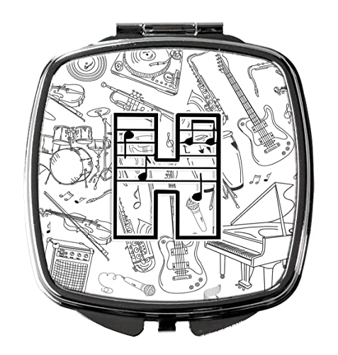 Caroline's Treasures CJ2007-HSCM Letter H Musical Note Letters Compact Mirror D…