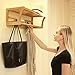 Bath Towel Rack Bar with Bamboo Shelf and Hooks for Bathroom Kitchen By BAMBUROBA