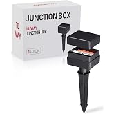 LEONLITE 10-Way Junction Hub for Low Voltage Landscape Light Outdoor | 12-15V AC/DC Path Lighting Junction Box, Fit 9-21 Gauge Wire Landscape Wire Connectors, IP65, Suitable for Garden Yard