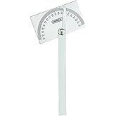 General Tools Angle Protractor #17 Stainless Steel Square Head - Measuring Tool for Carpenters & Woodworking Hobbyists
