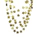 Christmas Gold Glittery Star Garland Decoration 5 Meters Elegant Shiny and Sparkling 16 Feet Long Party Background Decor. Ideal For Weddings, Birthday Parties, Bridal Showers, Holidays, Baby Showers.
