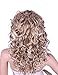 Kalyss Long Curly Blonde Half 3/4 Wigs for Women Synthetic Full Head Ombre Blonde Wavy Daily Wear Headband wigs