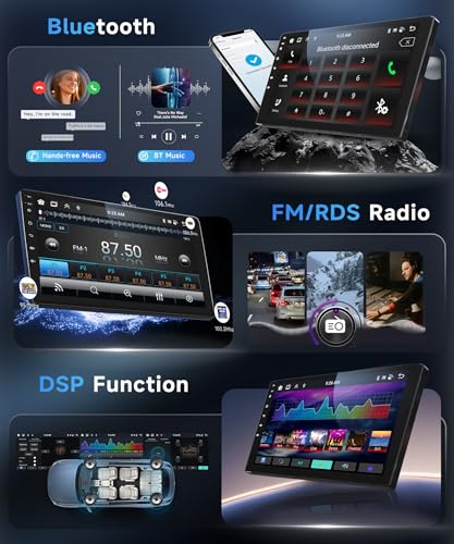 6G+128G 8 Cores Rimoody Car Radio for Renault Megane 3 2009-2014 9'' Touch Screen Android Stereo Auto with Carplay Android Auto Wireless Mirror Link Bluetooth FM/RDS/EQ/DSP WiFi GPS SWC Reversing Camera