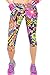 COCOLEGGINGS Womens Digital Print Active Workout Capri Leggings with Designs