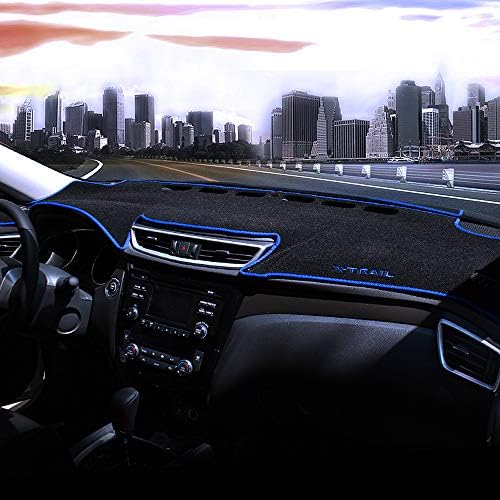 YaLumei Car Dashboard Center Console Cover Protector Dash Mat Sun Cover Pad Compatible for Nissan X-Trail Rogue T32 2014 2015 2016 2017 2018 (Blue Side)