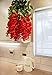 Artificial Wisteria Long Hanging Bush Flowers - 15 Stems For Home, Wedding, Restaurant and Office Decoration Arrangement, Red