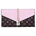 Women Flower Designer Evening Clutch Crystal Evening Handbag with Lock (Pink)
