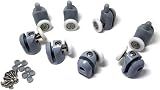Linwnil 8pcs Shower Door Rollers Runners Wheels Pulleys for 20-27mm Cabinets view 7