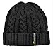 Ebuyingcity Boys Men Thick Knitting Cotton Wool Hat Crochet, Ski Hat Snowboard Hat Ribbed Beanie, Black