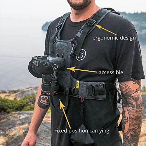 4 Cotton+Carrier+Camera+Harness+Gray