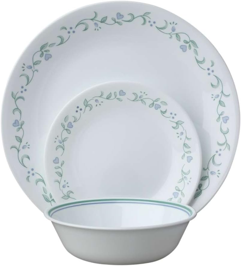  | Corelle Service for 6, Chip Resistant, Winter Frost White Dinnerware Set, 18-Piece: Dinnerware Sets
