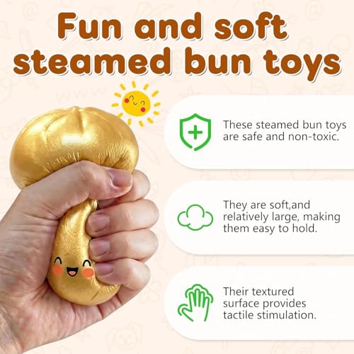 Genérico New Dumpling Squishy, Glitter Dumpling Squishy Mystery, Sparkly Dumplings Squishies Sorpresa for Adults, Mystery Dumplings Squishies for Office & Home Use (Random-2PCS)