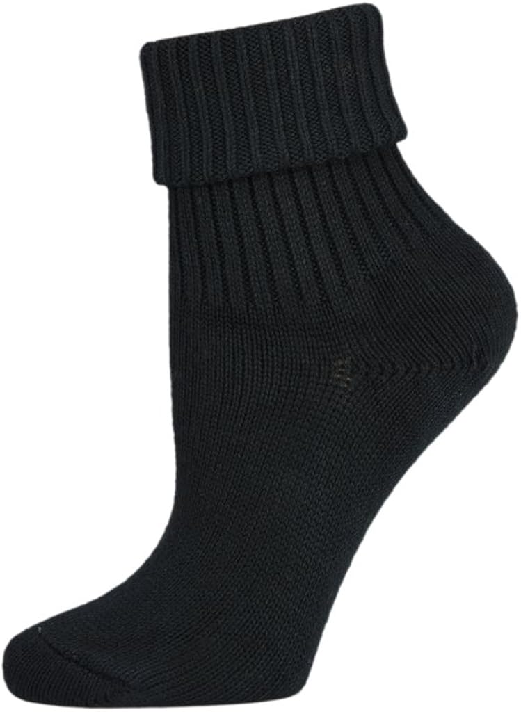 3 Pairs of Girls Chunky Ribbed Cotton Ankle Socks (14.5