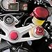 Aluminium Reservoir Cap Round Front Brake Red