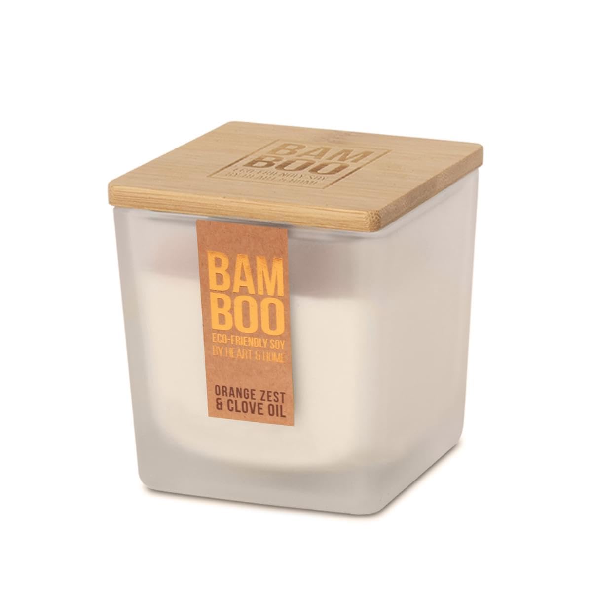 Bamboo Large Candle (Orange Zest & Clove Oil)
