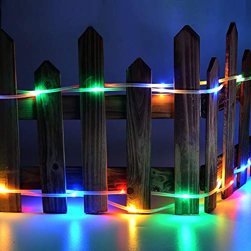 image for JosMega Upgraded Solar Powered String Rope Lights Outdoor, 40 Feet 120