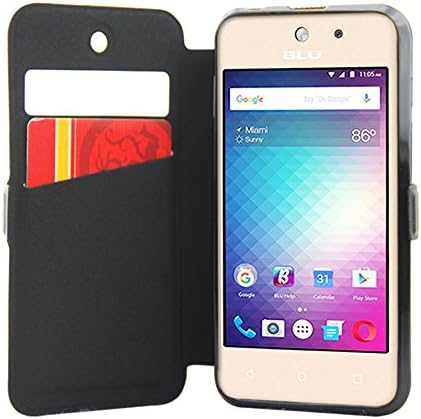 LIZAIDA MENENDEZ BLU VIVO 5 Mini Case LIQING Cell Phone Protective Cover Flip Cell Phone Case with View Window for BLU VIVO Mini 5 Moblie Case with ID/Bank Card Slot