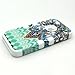 HJX White iphone 4S/4G Cool 3-Piece Butterfly Tribal Tribe Pattern High Impact Silicone Hybrid Combo Hard Case Cover for iPhone 4 4G 4S