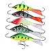 Goture Ice Fishing Jigs with Treble Hook Single Hook for Crappie, Trout, Panfish Walleye Winter Fishing Lures ice Jigging