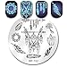 BORN PRETTY Round Stamping Plate Feather Arrow manicuring Nail Art Image Plate BP-152